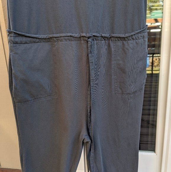 Zara Women's Gray Jumpsuit Short Sleeve Size Small Adjustable Waist Tie - Picture 3 of 7